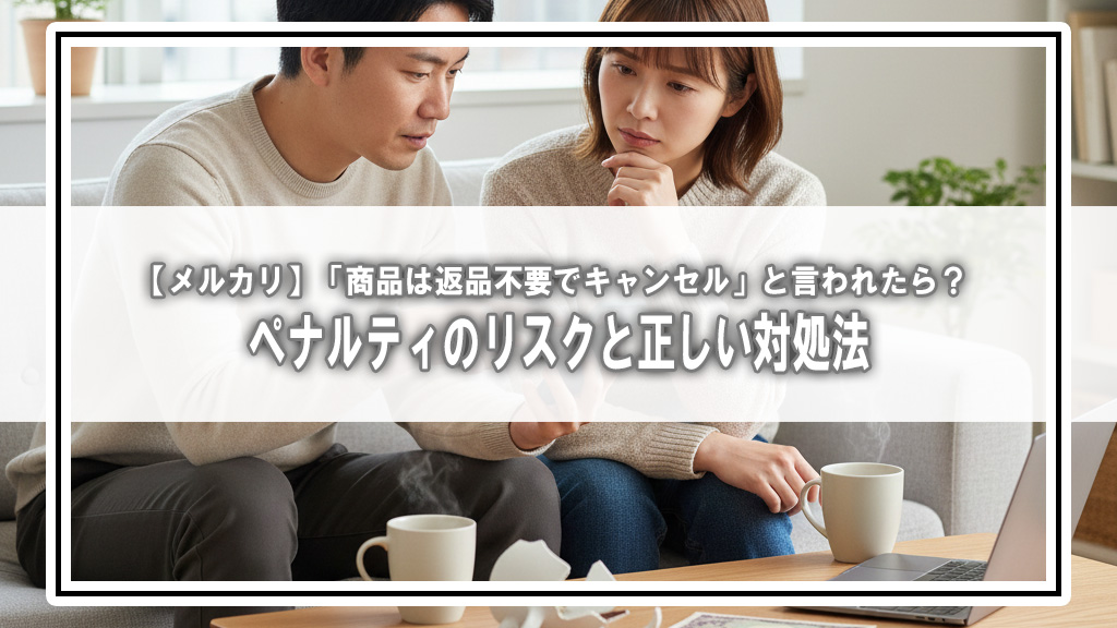 【メルカリ】「商品は返品不要でキャンセル」と言われたら？ペナルティのリスクと正しい対処法