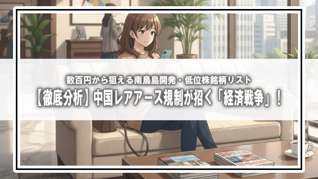 【徹底分析】中国レアアース規制が招く「経済戦争」！数百円から狙える南鳥島開発・低位株銘柄リスト