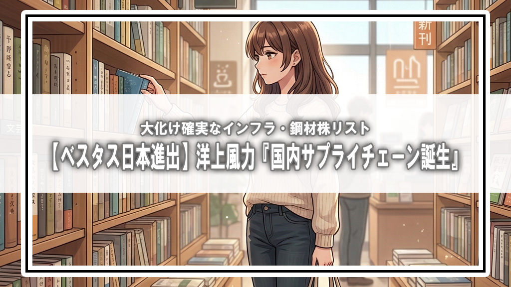 【ベスタス日本進出】洋上風力『国内サプライチェーン誕生』で大化け確実なインフラ・鋼材株リスト