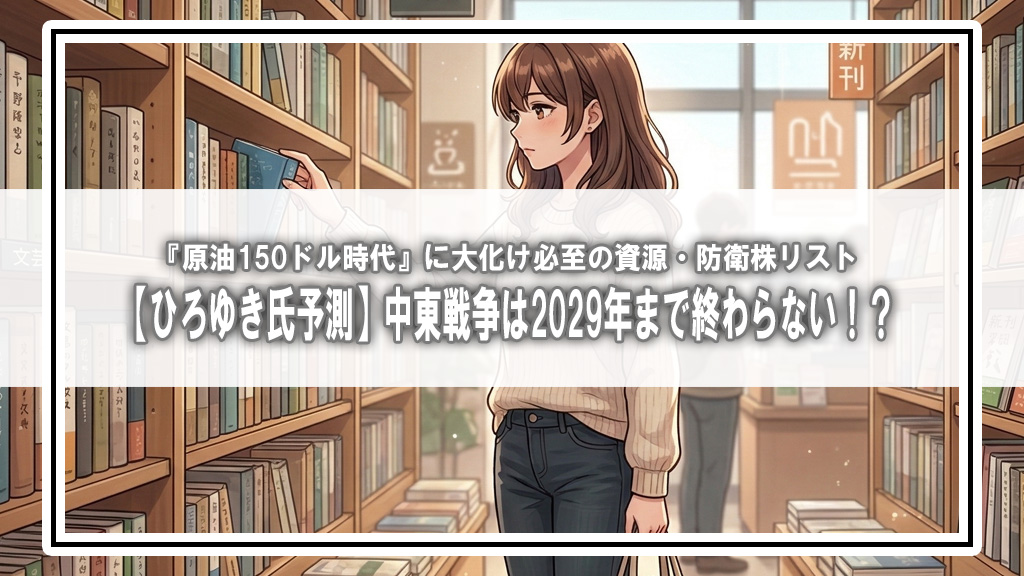 【ひろゆき氏予測】中東戦争は2029年まで終わらない！？『原油150ドル時代』に大化け必至の資源・防衛株リスト