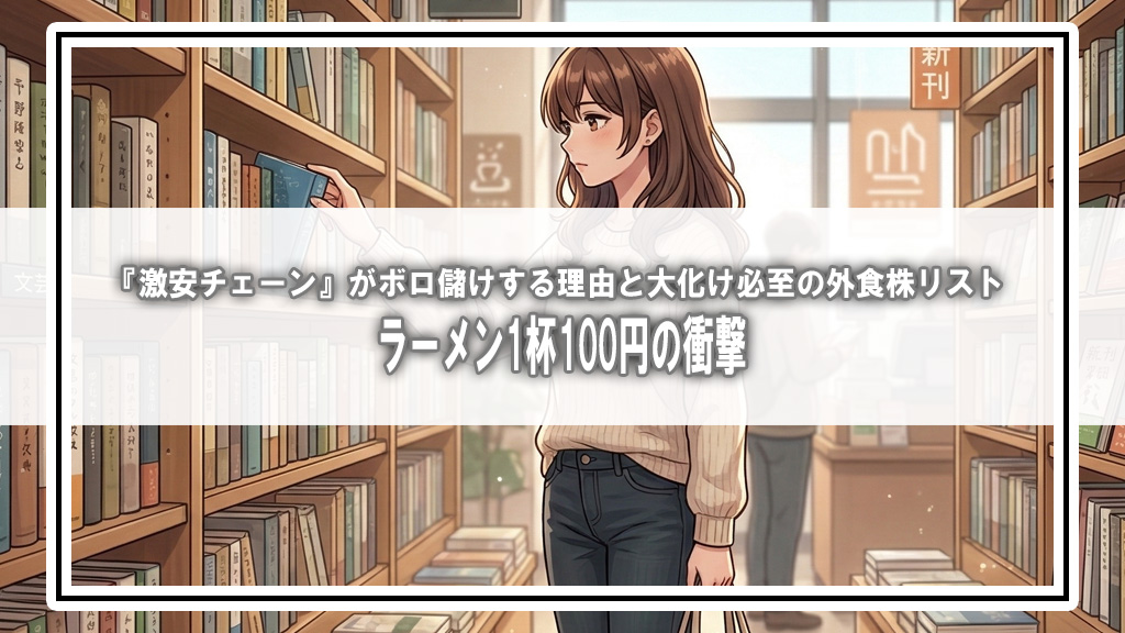 【ラーメン1杯100円の衝撃】1000円時代に『激安チェーン』がボロ儲けする理由と大化け必至の外食株リスト