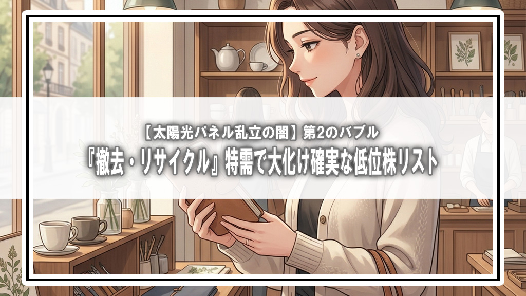 福島の『メガソーラー問題』で、なぜ日本のリサイクル・土木株が急騰するのか？後処理市場で密かに狙える穴株の正体