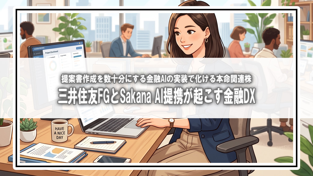 三井住友FGが提案書を「数十分」に短縮！Sakana AI提携で爆上がりする「金融×AI」関連銘柄の全貌