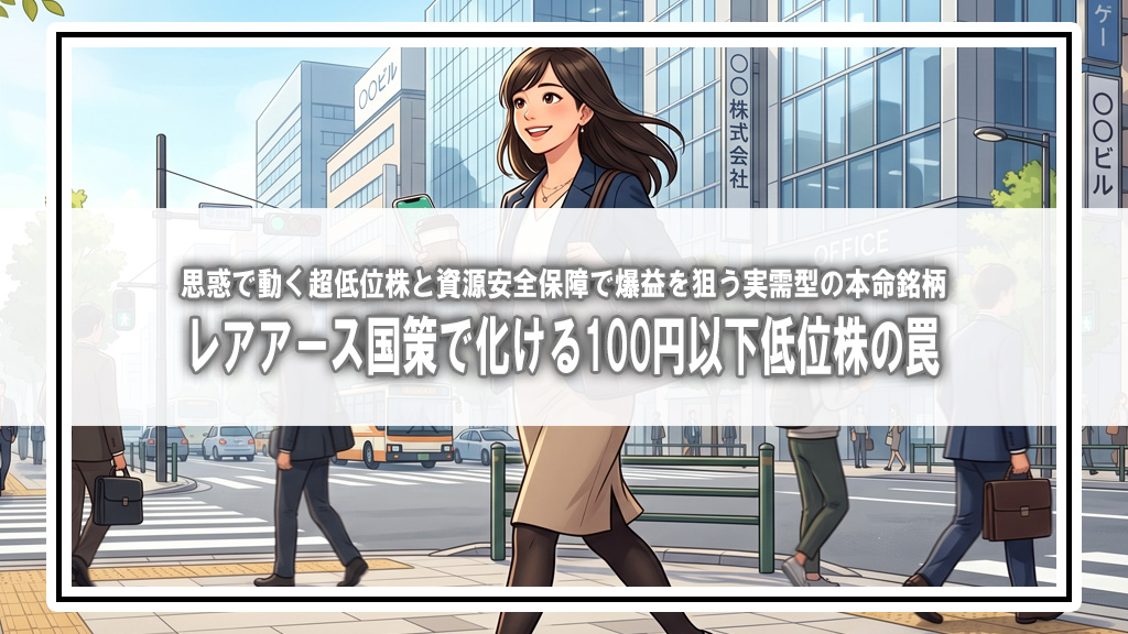 【中国規制＆南鳥島開発】レアアース国策始動！100円以下で動く「思惑株」と実需本命の裏側