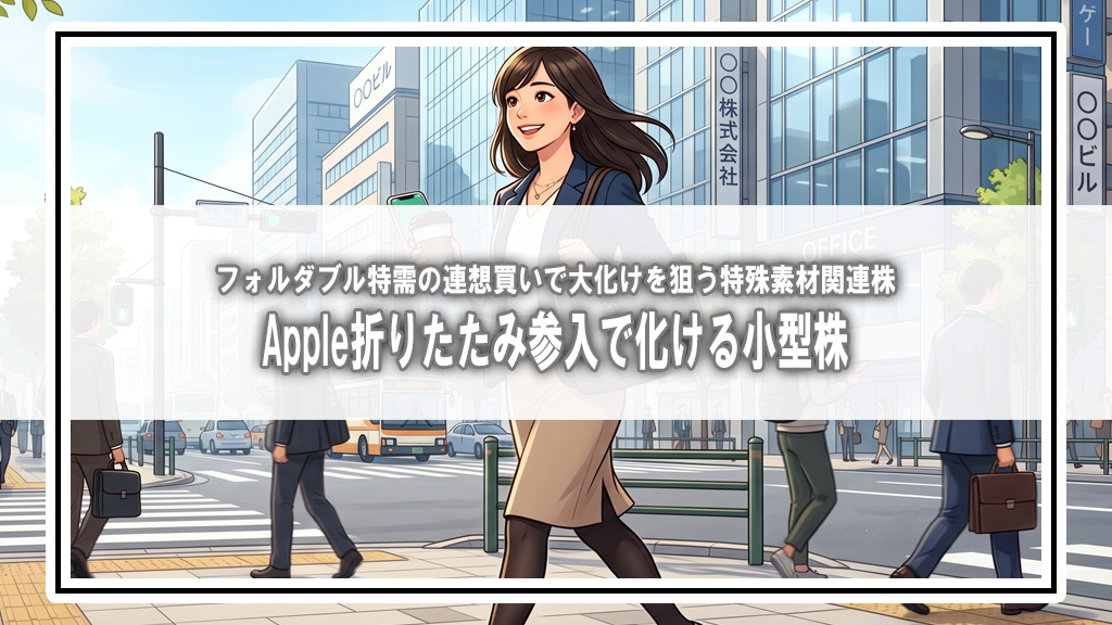 【相場展望】「品薄」が号砲！？Apple折りたたみ参入で爆騰期待の特殊素材・小型株11選